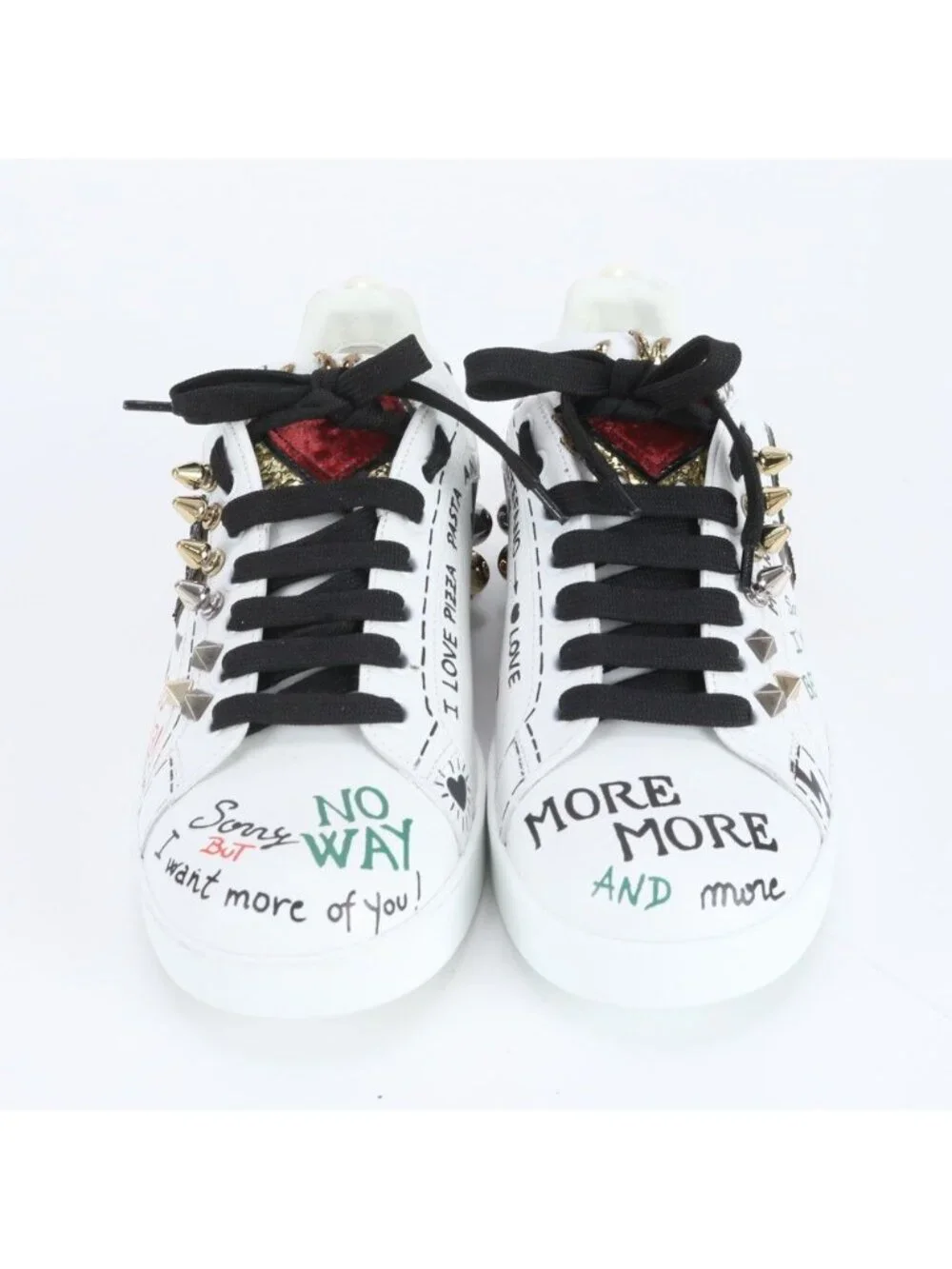 Dolce & Gabbana D&G Portofino Leather Low Cut Sneakers 37.5 Equivalen